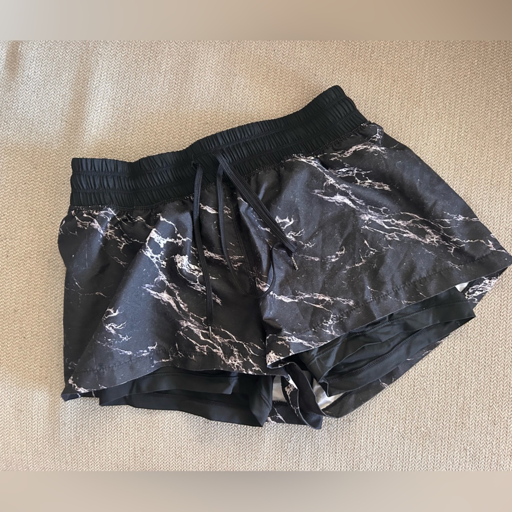 Black Marble Sport Shorts